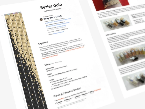Preview pattern image for Bézier Gold