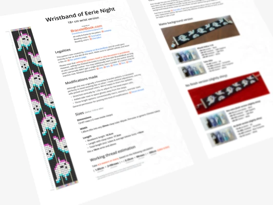 Preview pattern image for Wristband of Eerie Night